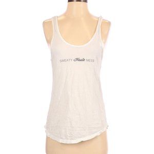 Pure Barre Graphic White Tank Top Size XS